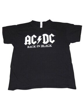 AC/DC Back in Black 2016 Rock or Bust Double-sided Concert Tour Shirt Size Large